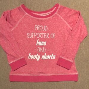 Sweatshirt Pink White Dance Theme Size L Girls